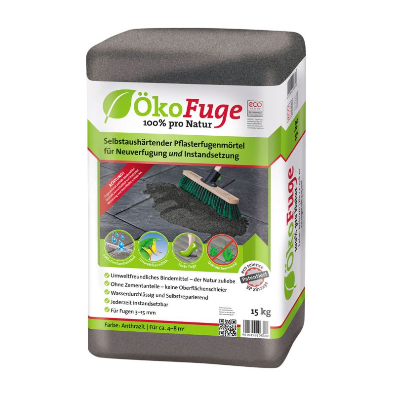 ÖkoFuge Fugenmörtel anthrazit selbstaushärtend 15 kg
