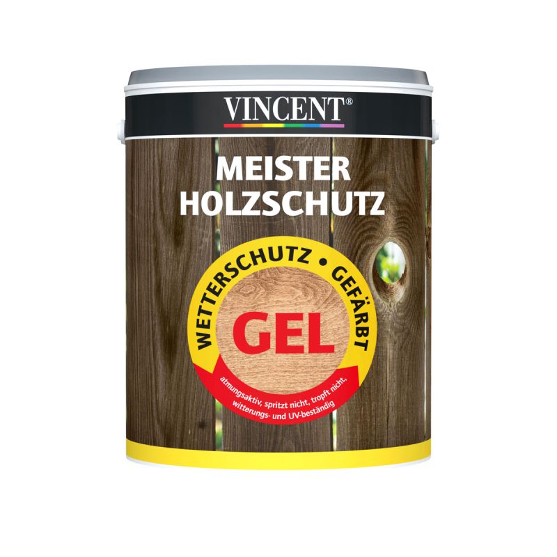 Vincent Wetterschutzgel Meister Holzschutz Eiche 3,5 L