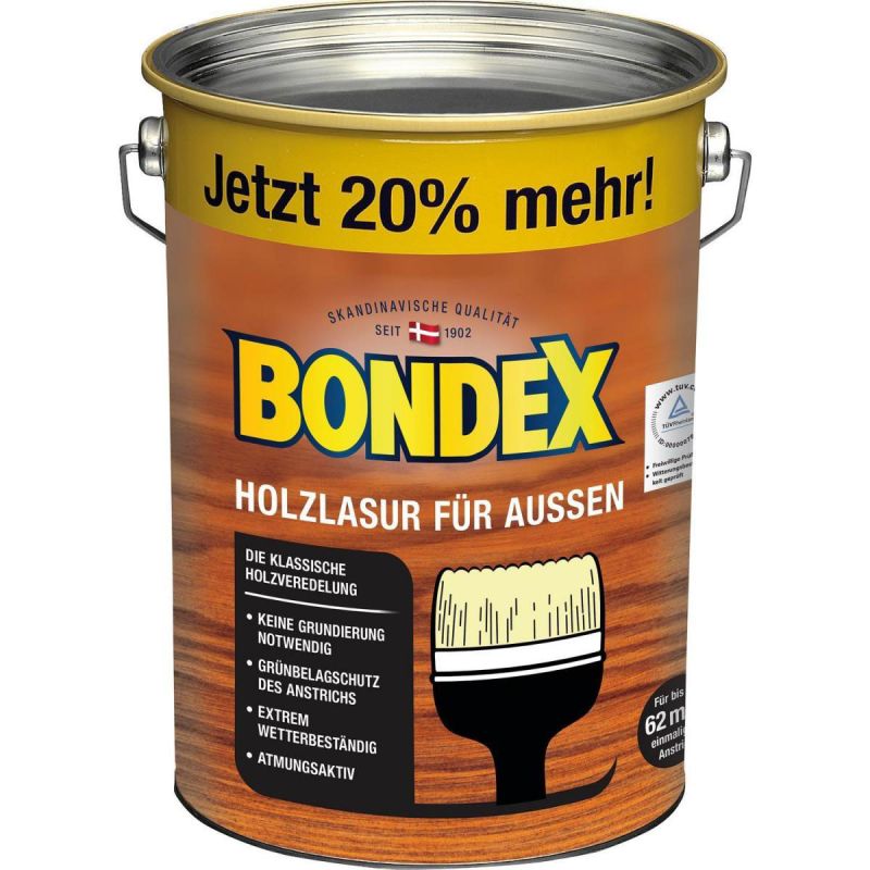 Bondex Holzlasur für Außen Eiche hell 4,8 L
