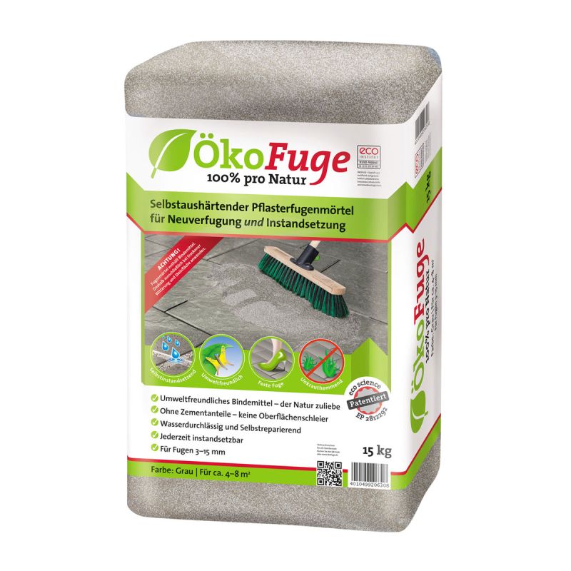 ÖkoFuge Fugenmörtel grau selbstaushärtend 15 kg