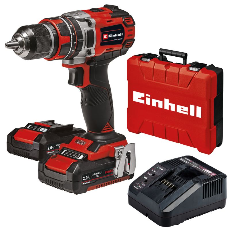 Einhell Akku-SchlagbohrschrauberTP-CD 18/50 Li-i BL 2 x 2,0 Ah 5-teilig