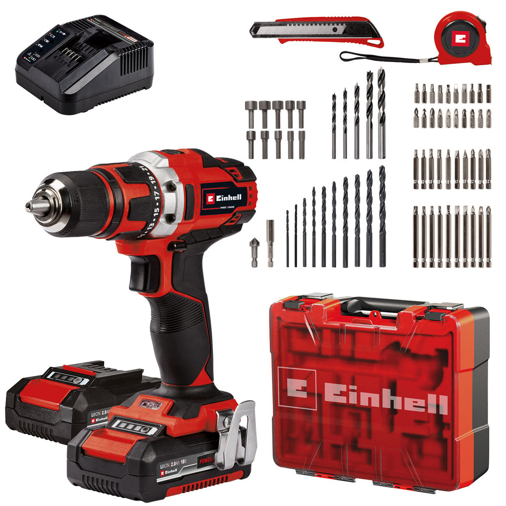 Einhell Akku-Bohrschrauber-Set TE-CD 18/40 Li 69-teilig