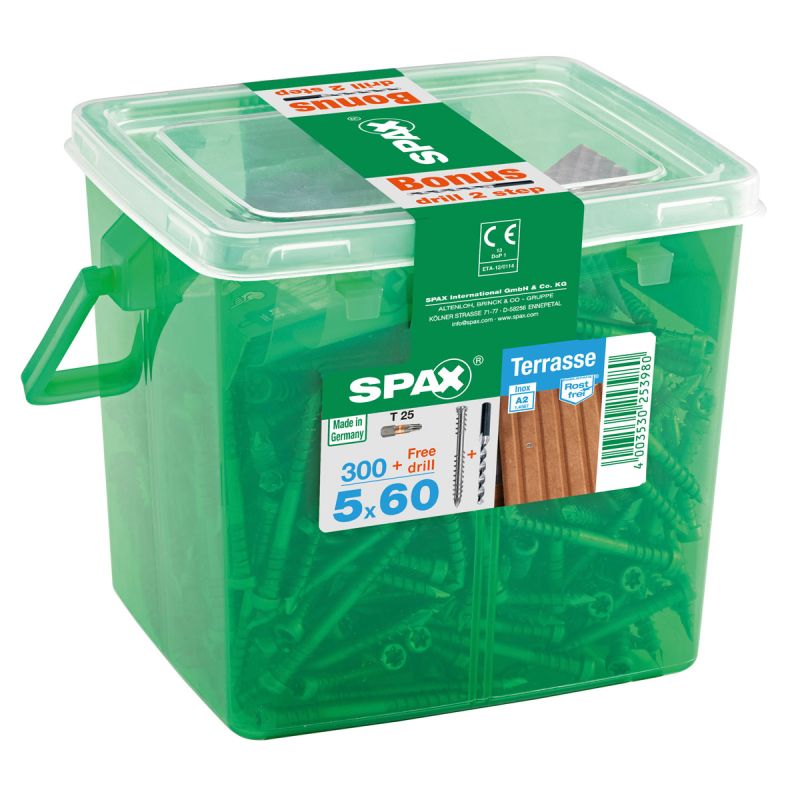Spax Terrassenschraube-Set Zylinderkopf 5 x 60 mm